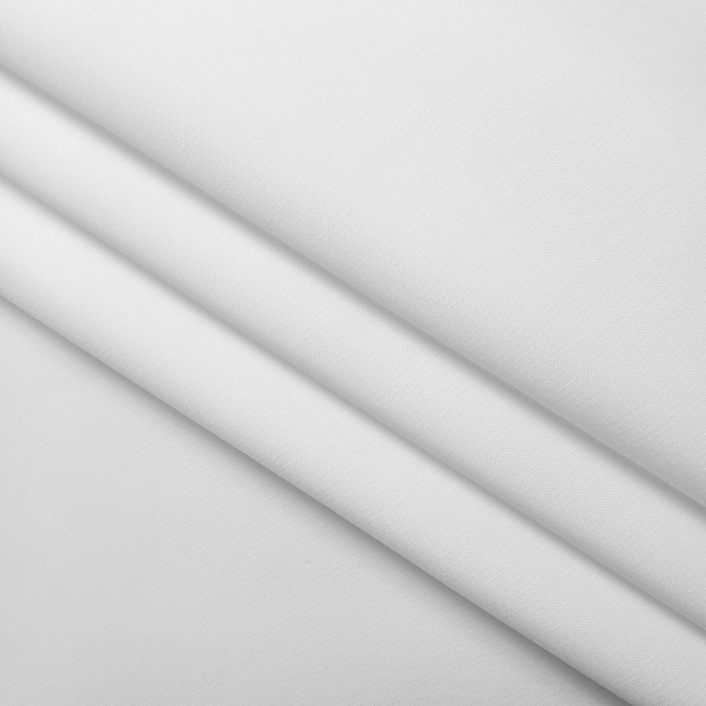 White | Self Rod Design | Unstitched Suit