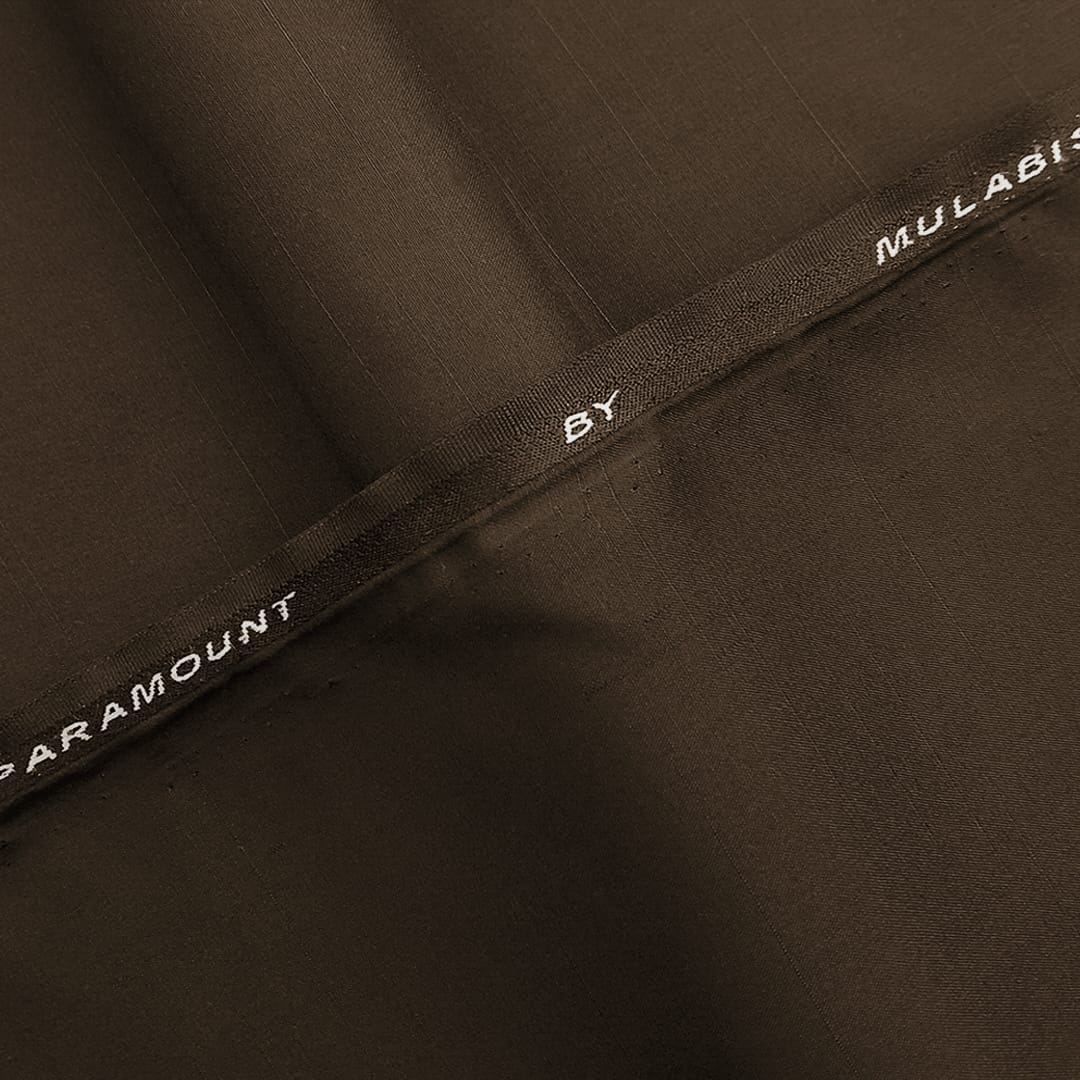 Brown | Slub Design | Men Unstitched Suit