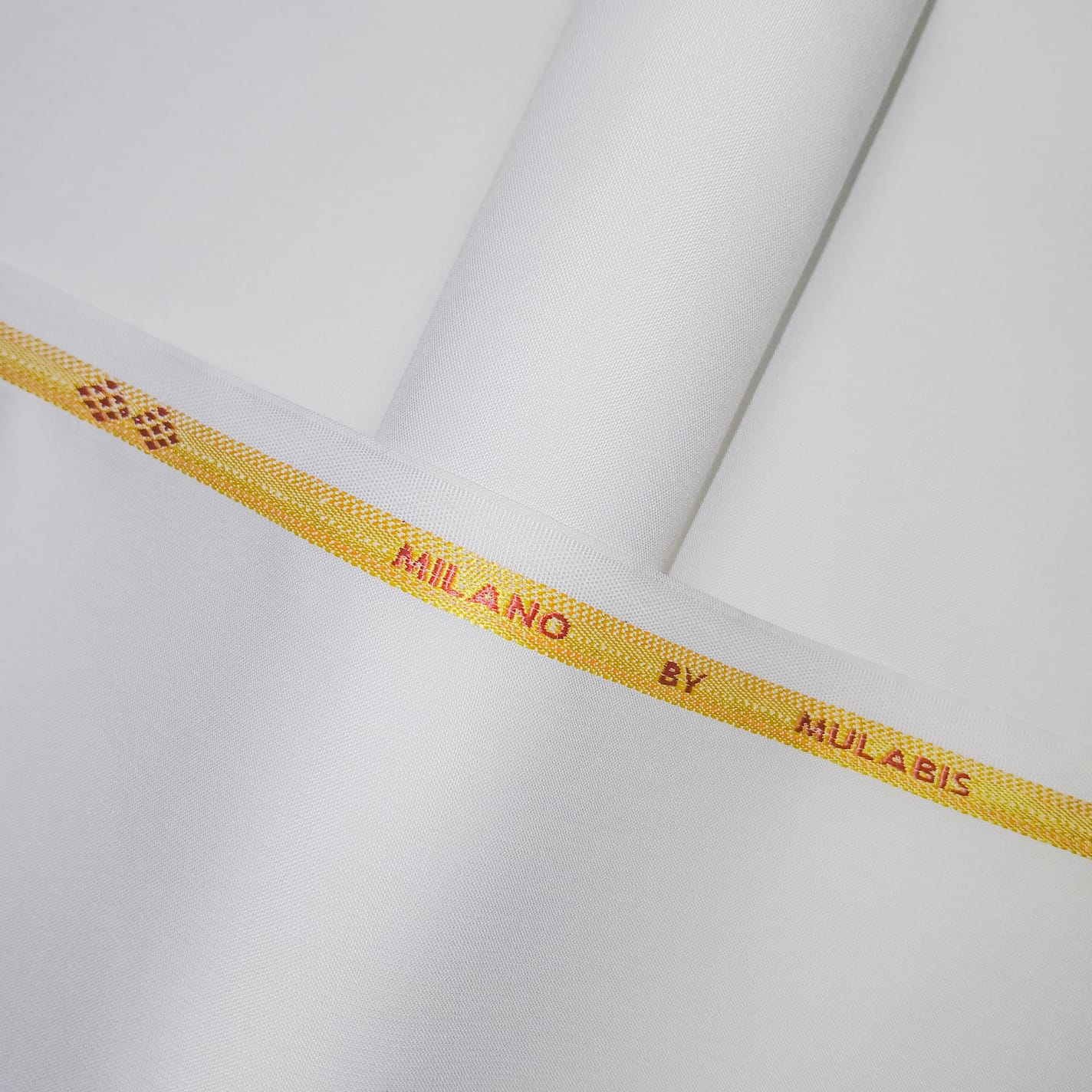 White| Self Design | Men Unstitched Suit